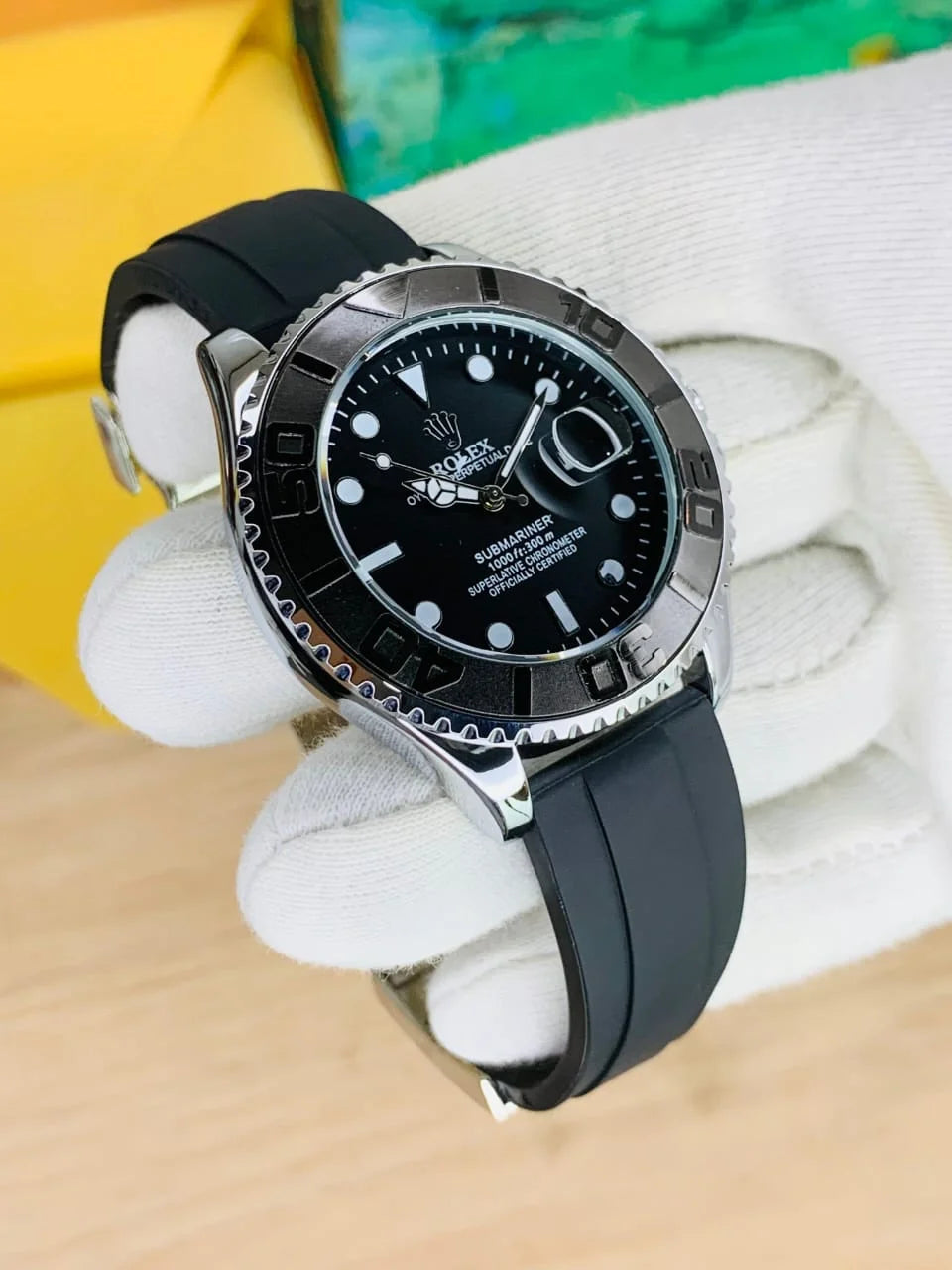 Rolex Yacht Master Date Just | Silver Black