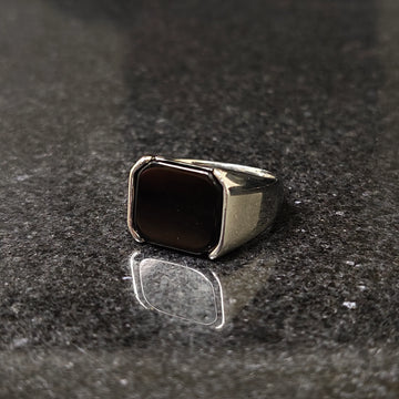 Silver Onyx Ring