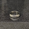 Best ring for men in silver color with engraved forever love text on smooth band by Lamha