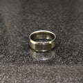 Lamha silver diamond ring for men in silver color with a polished faceted band design