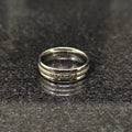Ferrum ring for men in silver color in pakistan with sleek polished metal design by Lamha