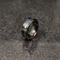 Lamha black metal ring with gold heartbeat design forever ring design for men in pakistan