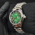 Rolex Date Just Watch for men with green dial and silver stainless steel bracelet by Lamha