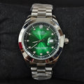 Rolex Date Just Watch for men with green dial and stainless steel bracelet by Lamha