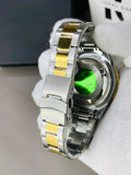 Rolex Submariner Date Watch Two Tone Black with gold and silver metal bracelet clasp back view
