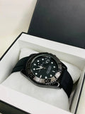Rolex Yacht Master Date Just full black watch with black dial and rubber strap in presentation box